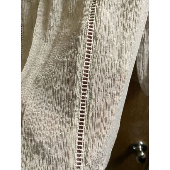 Gibson Latimer Sheer Ivory Womens S Boho Floral Embroidered Blouse Colorful - Picture 11 of 15